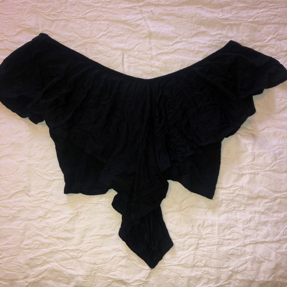 Black Overlay Crop Top